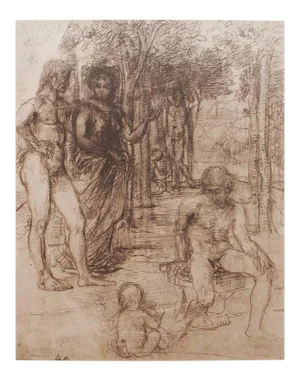 1959 After Sketch for Idylls by Hans Von Marées, Large Vintage Photogravure