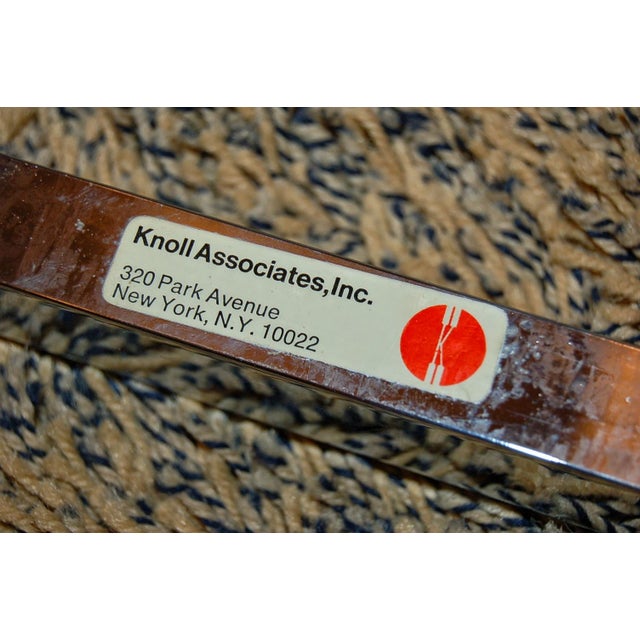 Knoll Tufted Leather Slipper Sofa With Label in Lipstick Red For Sale In Atlanta - Image 6 of 9