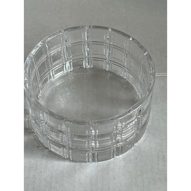 English Waterford Tartan Pattern Crystal Bowls For Sale - Image 3 of 9