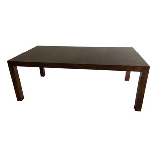 1970s Attributed to Milo Baughman for Thayer Coggin Monumental Burl Dining Table For Sale