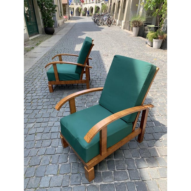 Art Deco Armchairs in the style of Rene Gabriel, 1930s, Set of 2 For Sale - Image 3 of 18