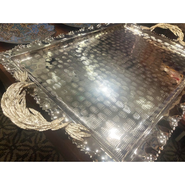 Large Floral Copper Tea Service, Set of 6 For Sale - Image 5 of 15