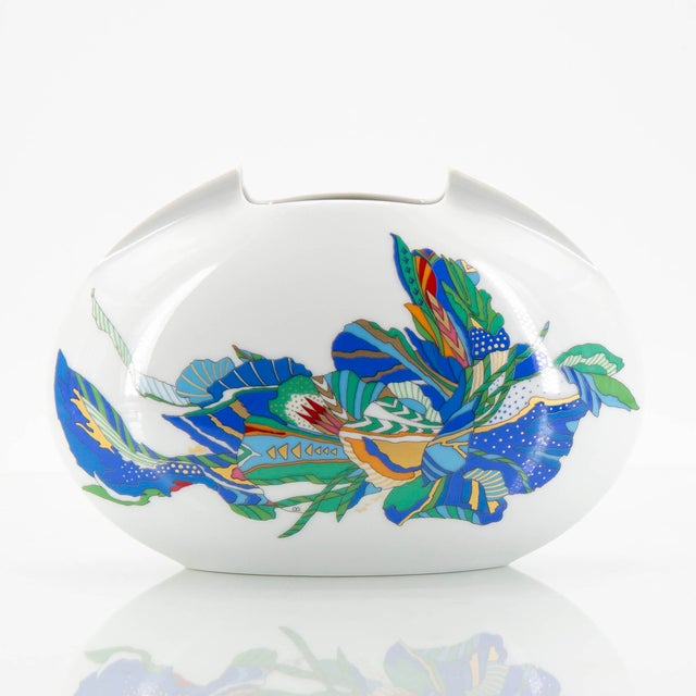 Blue Tasca Pocket Vase by Lino Sabattini for Rosenthal, 1990s For Sale - Image 8 of 8