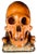 Memento Mori Wooden Sculpture of a Skull For Sale