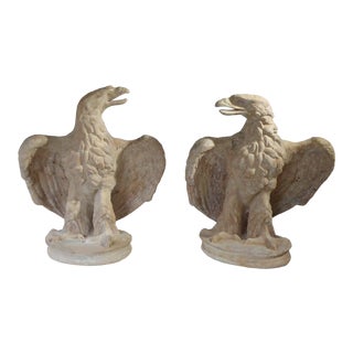 19th Century Terracotta Sculptures of Eagles - a Pair For Sale