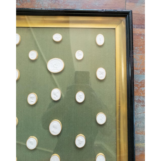 19th Century Framed Set of Italian Grand Tour Intaglios in Shadow Boxes For Sale - Image 10 of 12