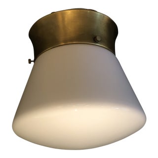 Visual Comfort Thomas O'Brien Modern Perry Ceiling Light in Hand-Rubbed Antique Brass For Sale