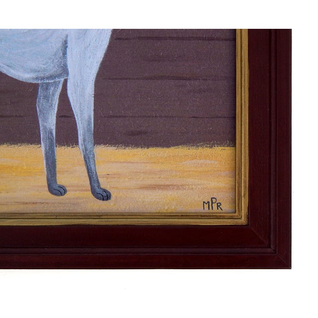 Matt Rix, Naive Style Greyhound, Print, Framed For Sale - Image 6 of 8