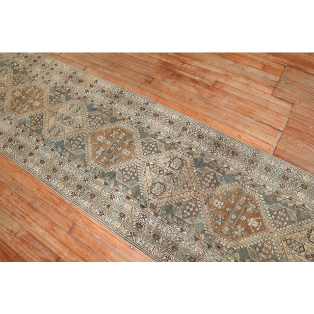 Persian Antique Zabihi Collection Long Persian Malayer Runner - 2'8" x 17'9" For Sale - Image 3 of 10