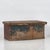 Wood Small Antique Wooden Trunk with Bluish Tones, 1890s For Sale - Image 7 of 7