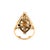 Metal Art Nouveau Platinum 18k Gold 1.77ctw Pearl Sapphire Diamond Navette Ring, Size 4.25 For Sale - Image 7 of 8