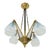 1930s French Art Deco Milk Glass Chandelier For Sale