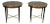 Regency Burl Walnut and Brass Oval Side Tables by Henredon - A Pair For Sale