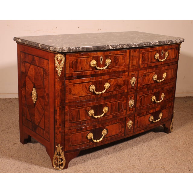 Louis XIV Chest of Drawers in Olive Marquetry, Dauphiné Region For Sale - Image 6 of 14
