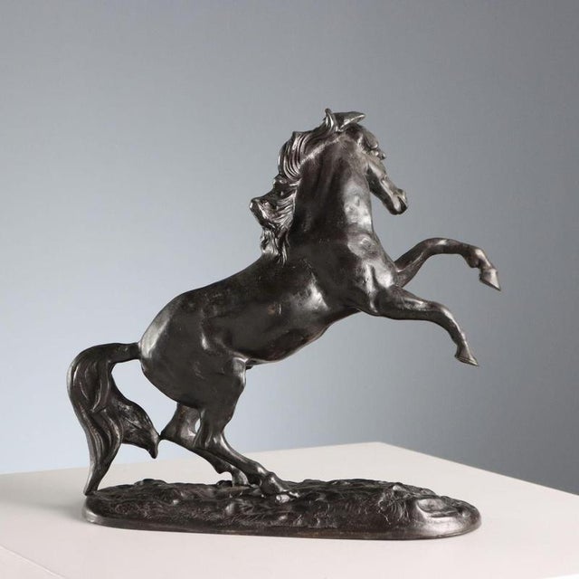Bronze Prancing Horse Figurine For Sale - Image 5 of 9