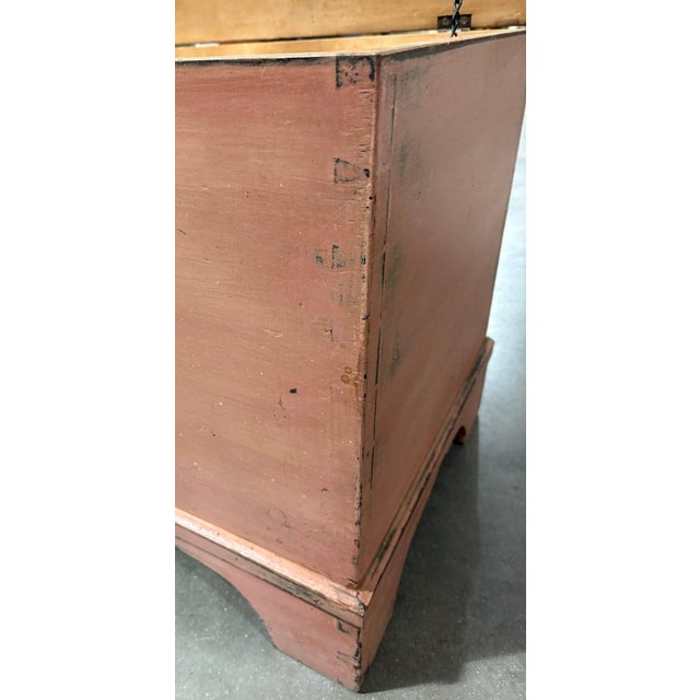 19th Century Original Painted Blanket Chest For Sale - Image 9 of 11
