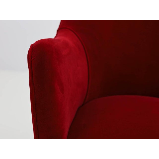 Small Armchairs with High Backrests in the style of Gio Ponti, Italy, 1950, Set of 2 For Sale - Image 14 of 15