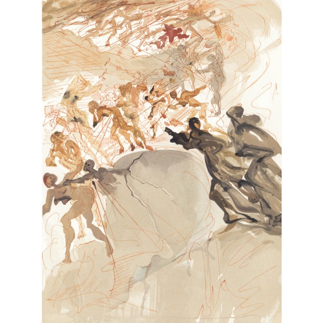 Original engraving from Salvador Dalí’s "The Divine Comedy" published by Editions d’Art Les Heures Claires, Paris, in...