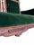19th Century Antique Victorian Eastlake Settee, Carved Walnut With Tufted Emerald Green Velvet, Gothic Crest For Sale In Oklahoma City - Image 6 of 8