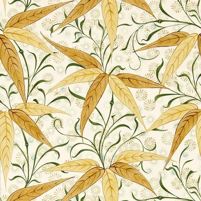 Morris & Co Bamboo Wallpaper in Sunflower For Sale