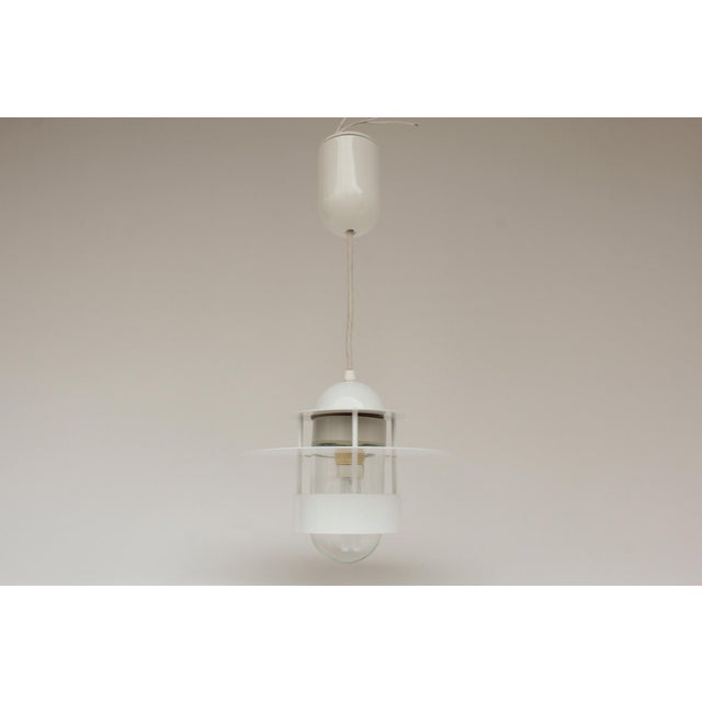 Industrial Albertslund Pendant Lamp in Metal and Glass from Louis Poulsen, 1980s For Sale - Image 3 of 9
