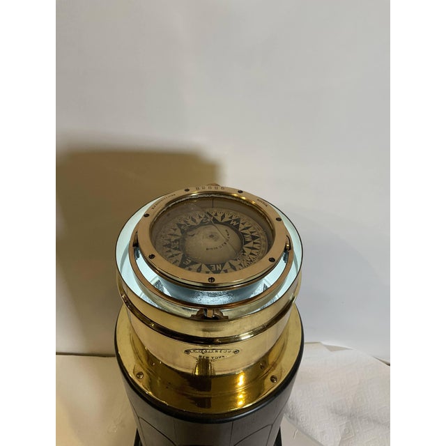 Early twentieth century yacht binnacle from T.S and J.D. Negus of New York. Negus were famous ships chandlers located at...