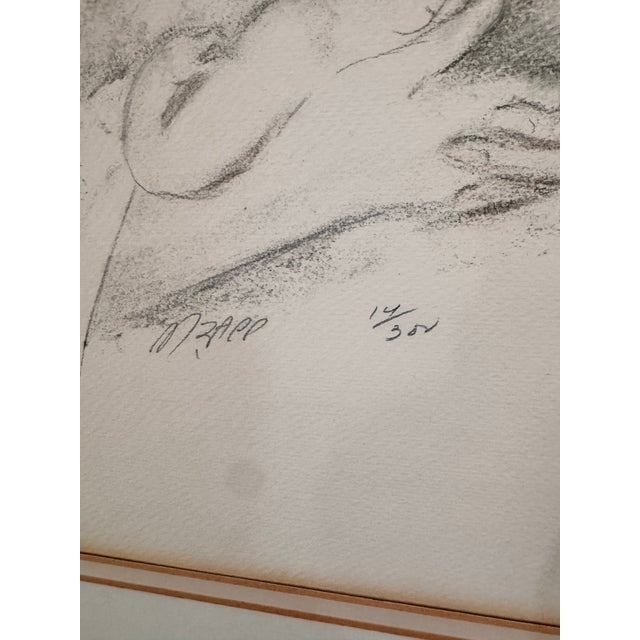 1970s Marilyn Zapp Signed Limited Edition "Mother & Child" Lithograph - 14/300 For Sale - Image 4 of 5