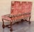 Spanish Damask Velvet Bench with Carved Walnut Legs, 1900s For Sale - Image 3 of 13