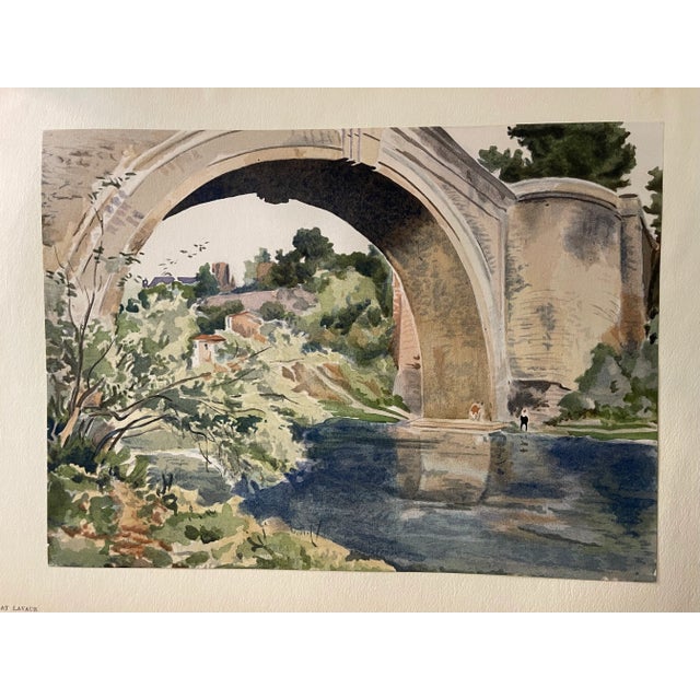 Late 20th Century Robert Vigaud (20th/21st Century) Watercolor Lithographs - Set of 7 For Sale In Baltimore - Image 6 of 8