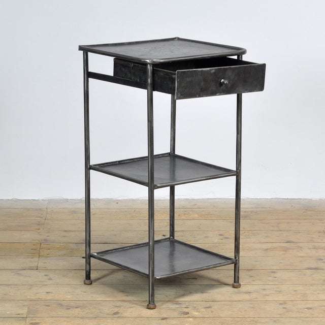 Vintage Iron Bedside Table, 1910s For Sale - Image 4 of 12