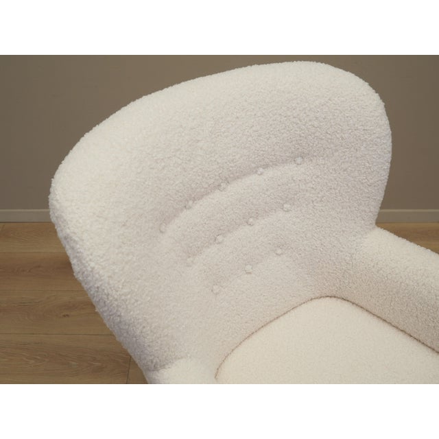 Scandinavian White Armchair For Sale - Image 10 of 11