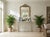 2000 - 2009 Vintage French Country Whitewashed Wrought Iron Console Table With Marble Top For Sale - Image 5 of 12