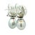 Modern 18k White Gold Diamond & Grey South Sea Pearl Drop Earrings, A Pair For Sale - Image 3 of 9