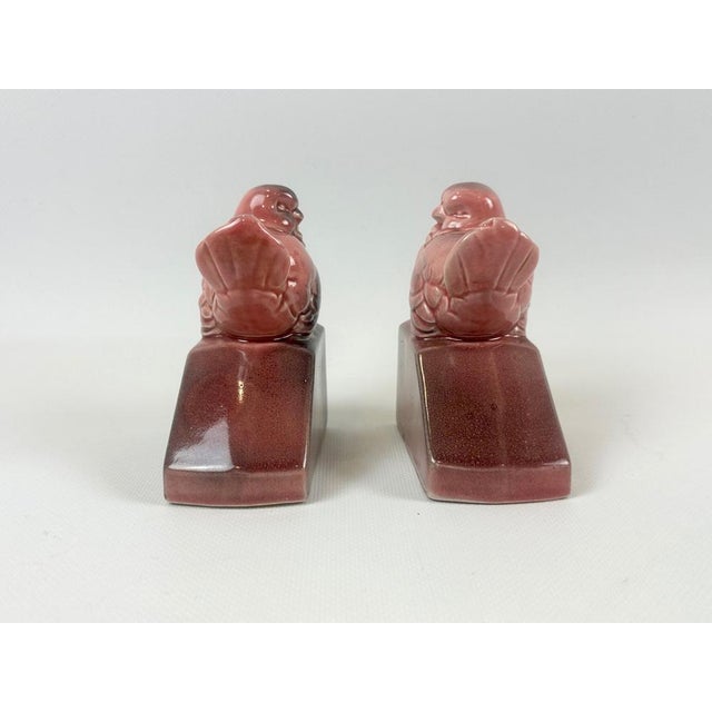 Art Deco Pink Sparrow Bookends, 1930s, Set of 2, in Very Good conditions. Designed 1920 to 1949