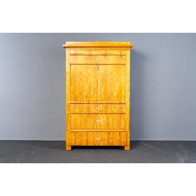 Biedermeier Birch & Elm Secretary For Sale - Image 6 of 18