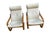 Vintage Wooden Leather Poang Armchairs from Ikea, 1990s, Set of 2 For Sale - Image 9 of 9