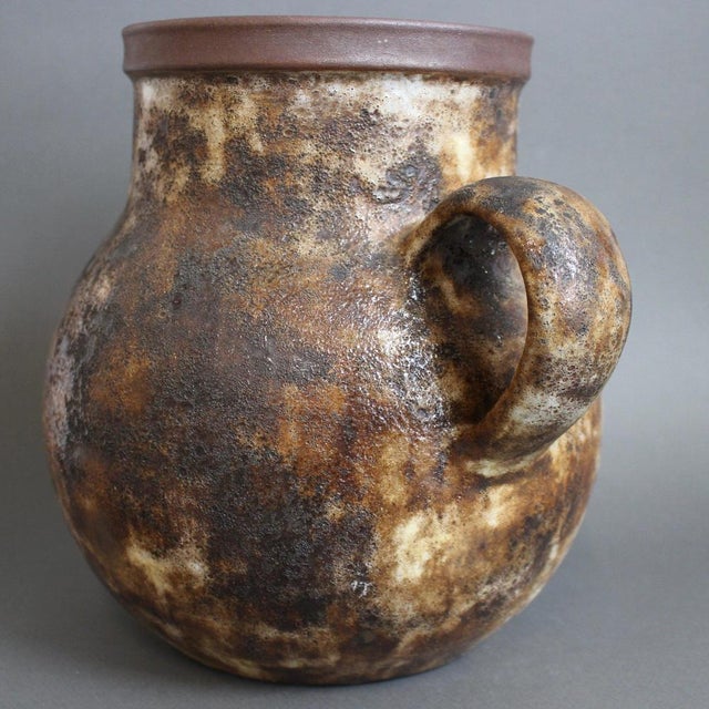 Large Vintage French Stoneware Decorative Pitcher by Alexandre Kostanda, 1960s For Sale - Image 9 of 18