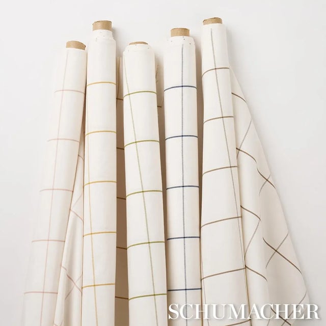 Not Yet Made - Made To Order Schumacher x Veere Grenney Woodman Check Fabric In Temple Pink For Sale - Image 5 of 6