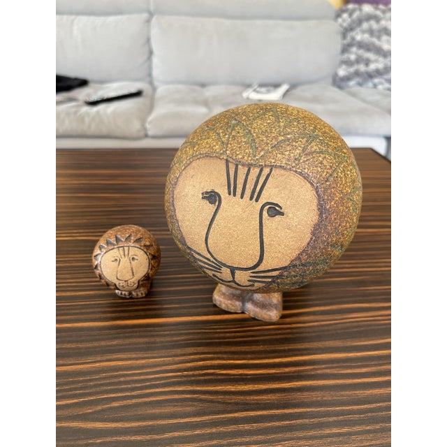 Ceramic Ceramic Lions by Lisa Larson, 1960, Set of 2 For Sale - Image 7 of 8