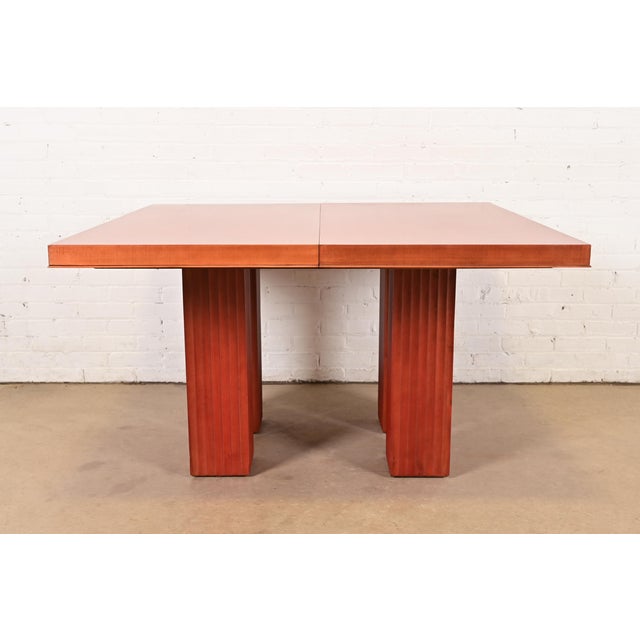 An outstanding Modern Art Deco style extension dining table By Michael Vanderbyl for Baker Furniture, "Archetype...