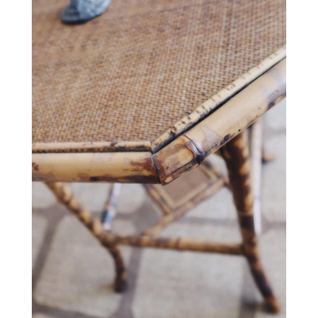 19th Century Aesthetic Movement Bamboo Side Table With Octagonal Top For Sale - Image 10 of 15