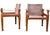 Suede and Teak Open Frame Safari Chairs with Sling Arms, 2000s, Set of 2 For Sale - Image 11 of 14