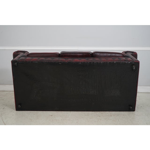English Style Leather Tufted Chesterfield Sofa For Sale - Image 18 of 18