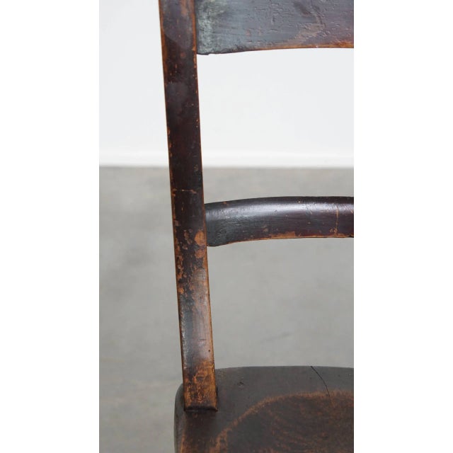 Antique English Oxford Dining Chairs, Set of 4 For Sale - Image 11 of 14