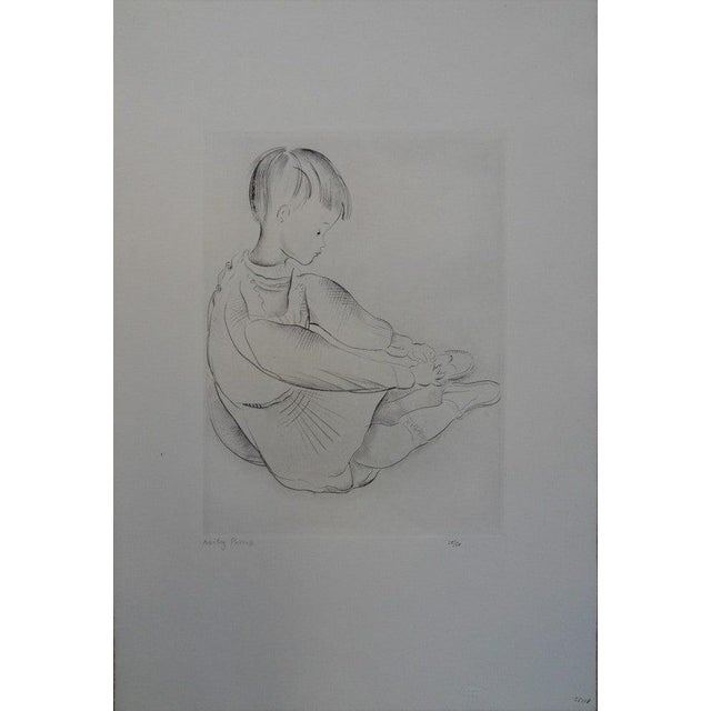 Emilia "Mily" Possoz (1888-1967) The Little Boy Getting Dressed Original etching Signed in pencil Limited edition of 50...