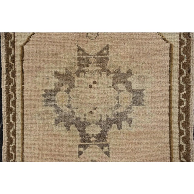 Oriental Hand Knotted Vintage Turkish Mini Rug 1'6" x 2'11" For Sale - Image 4 of 6