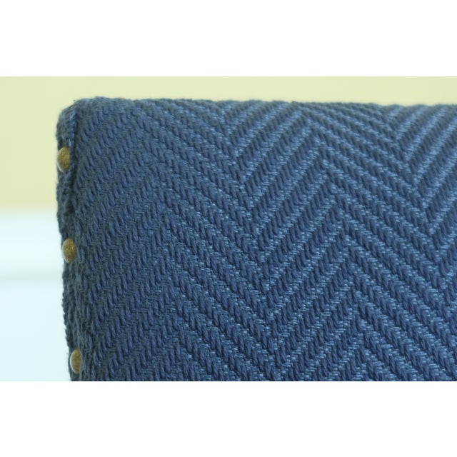 Set of 4 Ethan Allen Blue Upholstered Dining Chairs Chairish