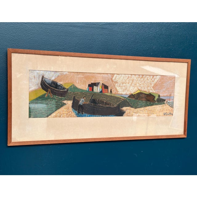 S. Rjellim, Shore, 1950s, Oil on Panel, Framed For Sale - Image 15 of 18
