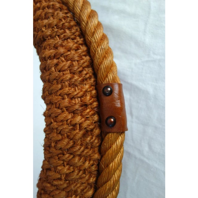 1950s Rope Mirror by Adrien Audoux & Frida Minet, 1950s For Sale - Image 5 of 11