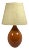 Large Bostlund Gourd Form Ceramic Table Lamp With Original Bostlund Shade For Sale